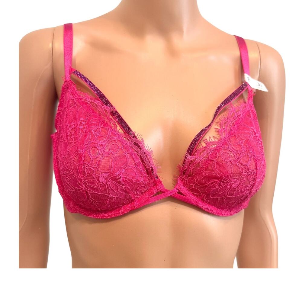 Victoria's Secret 36C Very Sexy low cut demi caged lace bra BC3 3215